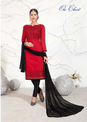 Exclusive Chanderi Dress Material In Red salwar suits