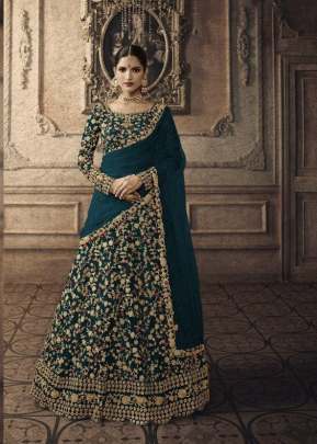 Exclusive Designer Lehnga Choli With Embroidery Work In Ocean Blue