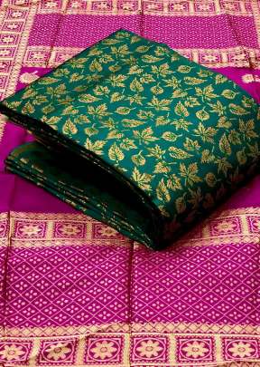 Exclusive Fancy Designer Banarasi Silk Dress Material In Rama Dress Material