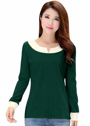 Fancy Look Green Top With Full Sleeves