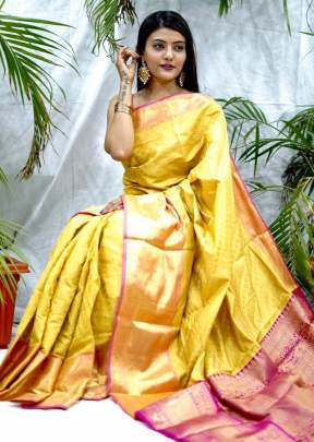 Kanan Yellow Saree In Kanchipuram Sarees