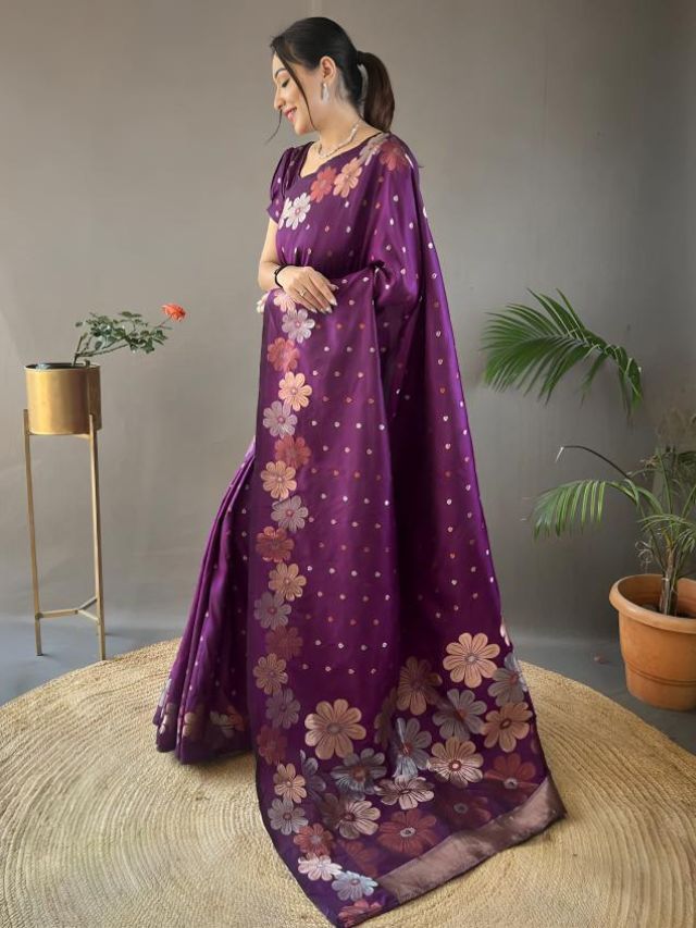 Dark Purple Saree