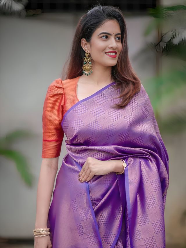 Purple Colour Saree