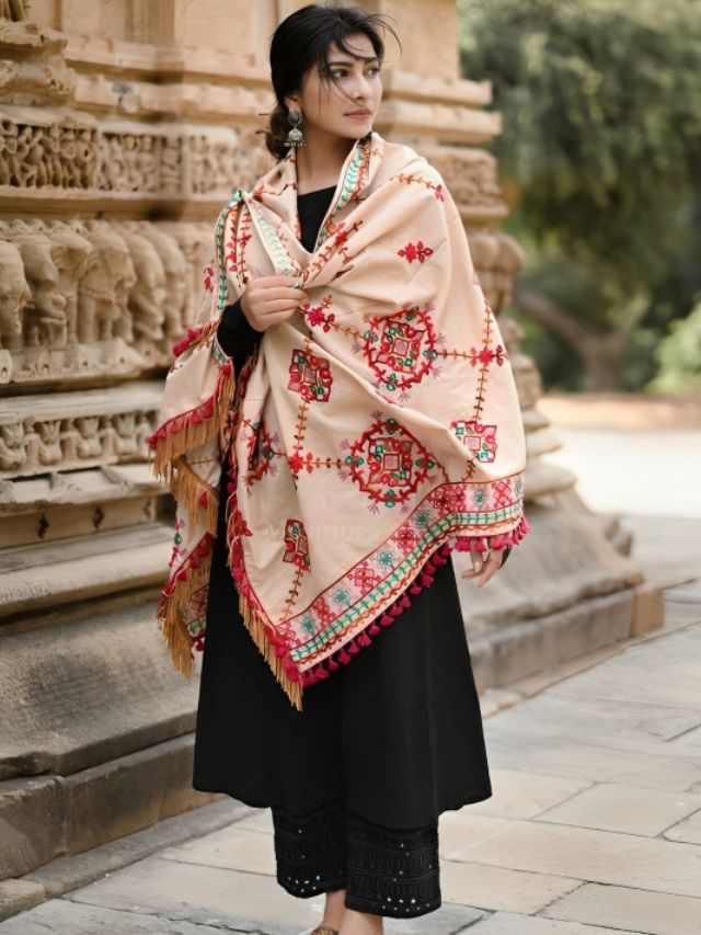 Shawl-like Dupatta Draping Styles