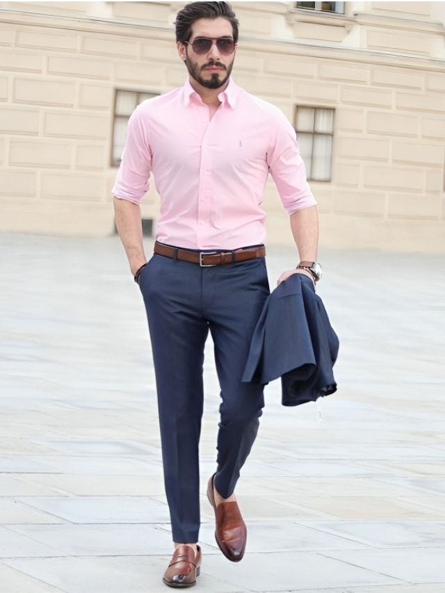 Shirt jeans combination for men wedding