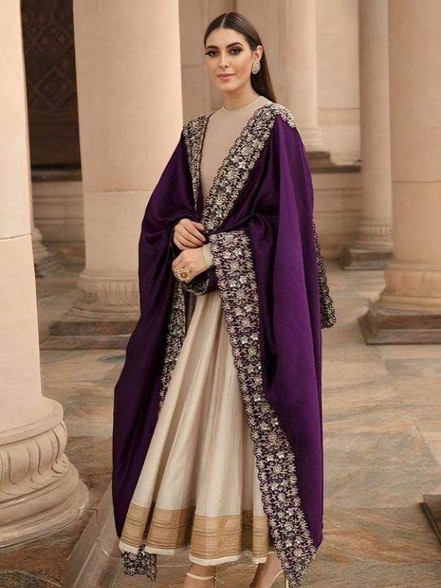 V Shape Dupatta Draping