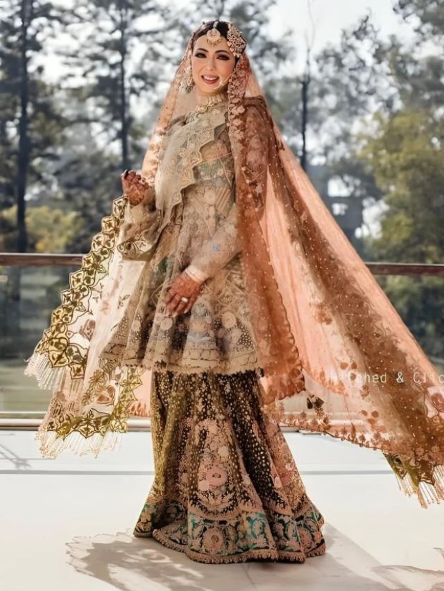 Dupatta Wear like Veil as A Bride