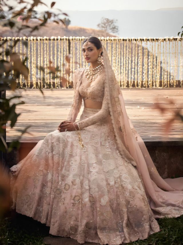 Athiya Shetty in lehenga by Anamika Khanna