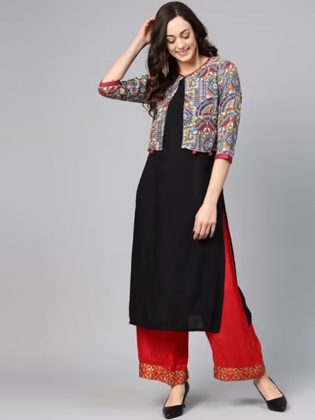 Wear Designer Jacket or Fashionable Shrug over Kurti