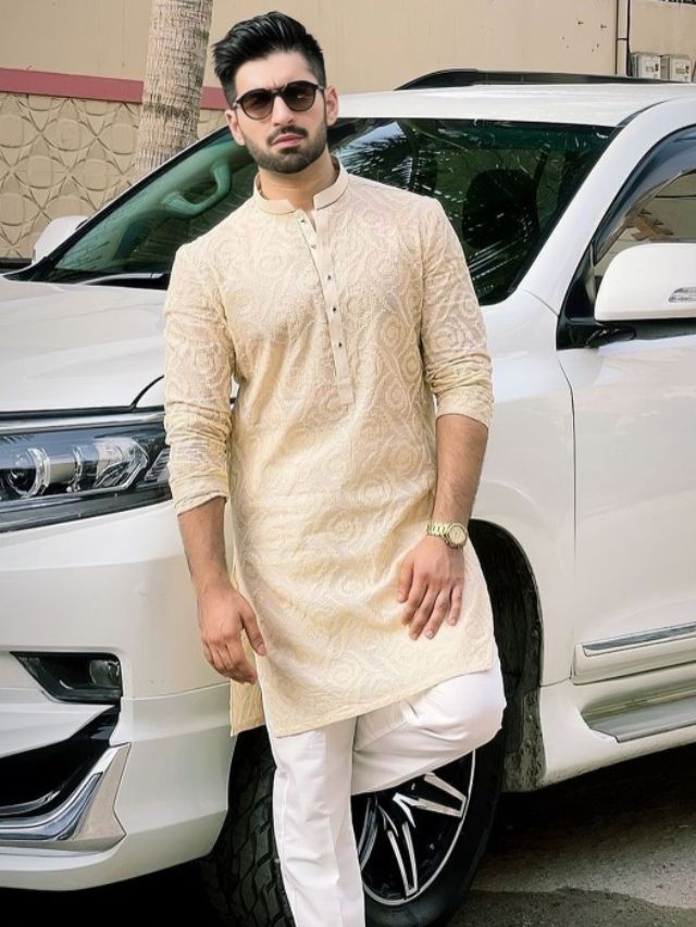 Add Some Accessories with Mens Chikan Kurta