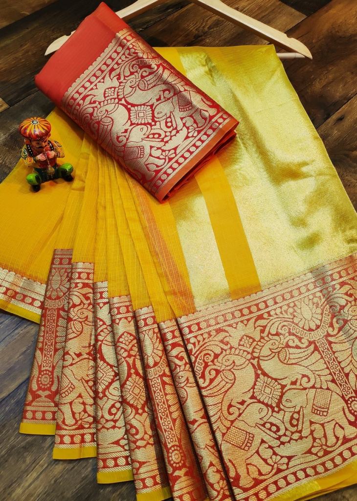 Attractive Designer Super Soft Kota-Doriya Cotton Saree