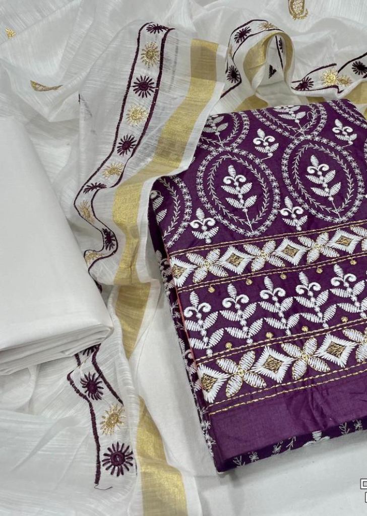 Purple Dress Material - Buy Purple Dress Material online in India