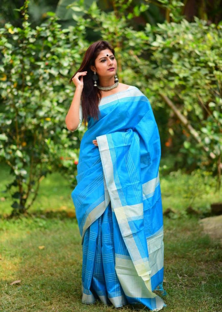 Festive Wear Premium Quality Handloom Khadi Cotton Fabric Saree With Blouse  at Rs 480 in Nabadwip