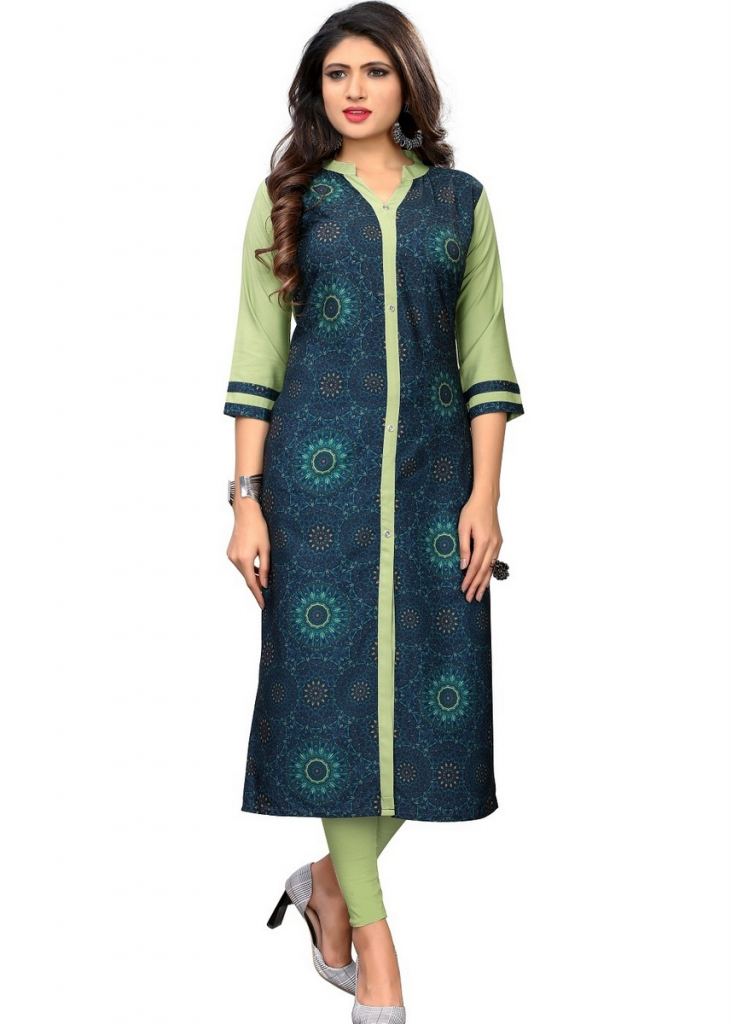 Selfie american sale crepe printed kurtis