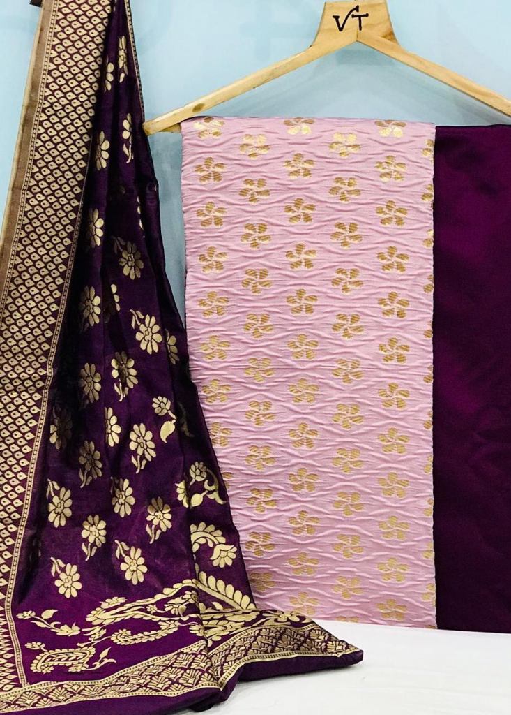 Banarasi Silk Dress 30 Designer Colourful Dress Material: Textilecatalog