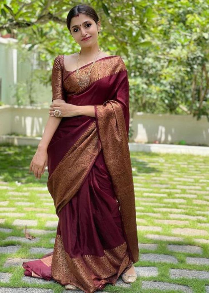 Designed By VMI~ Handloom Pure Organic Natural Linen Saree - HandBlock –  verymuchindian.com