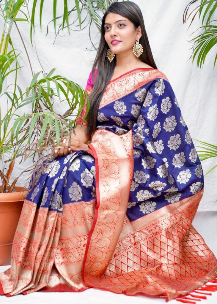 Buy Designer Sarees, Salwar Kameez, Kurtis & Tunic and Lehenga  Choli.Wonderful Royal Blue Party Wear Saree