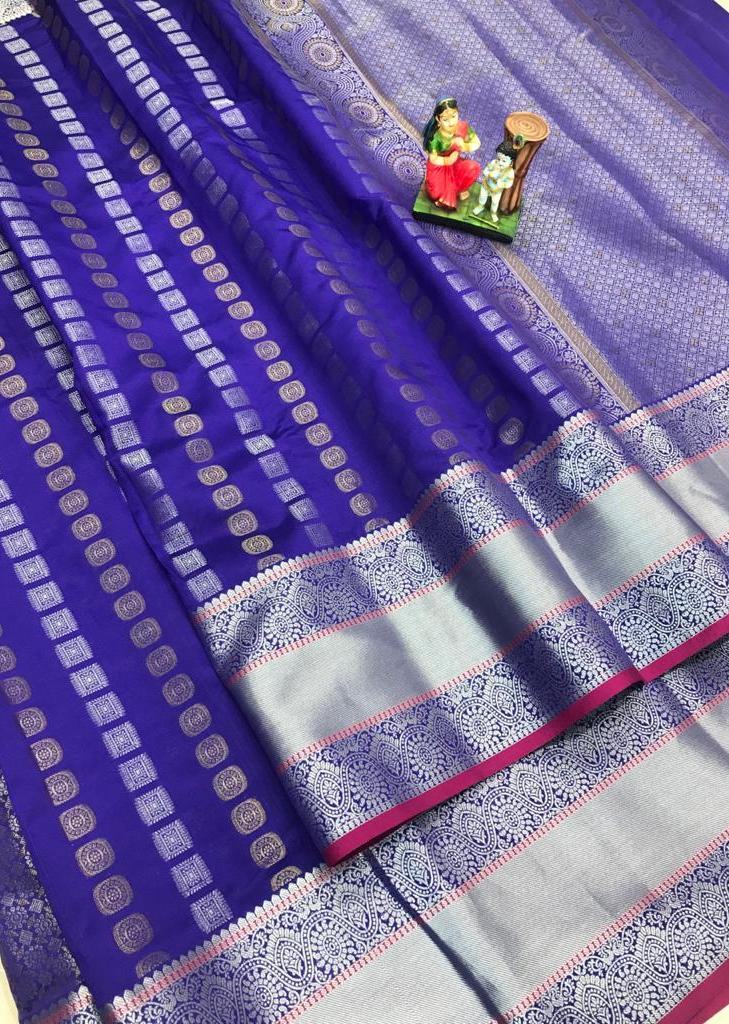 Uppada mixed gold and silver handwoven full tissue saree | Elegant saree,  Saree look, Wedding saree indian
