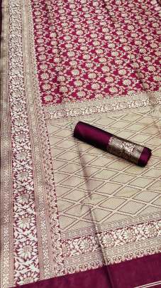 ANX 132 Soft lichi silk Organic Banarasi SILK SAREE