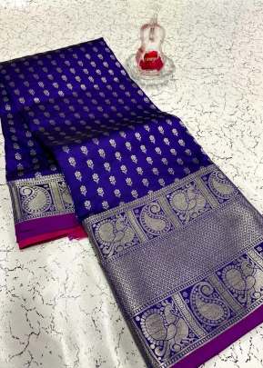 Attractive  Banarasi Silk Saree in Blue Sarees