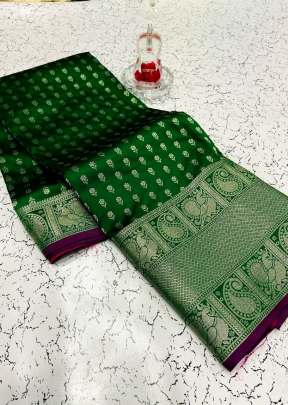 Attractive  Banarasi Silk Saree in Green