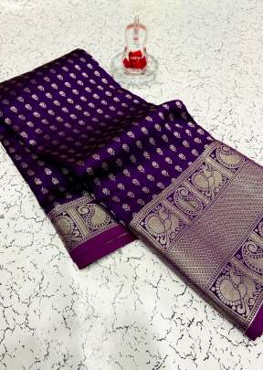 Attractive  Banarasi Silk Saree in Purple SILK SAREE