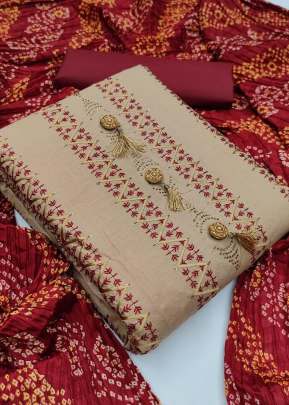 Attractive Cotton Dress Material In cheeku 