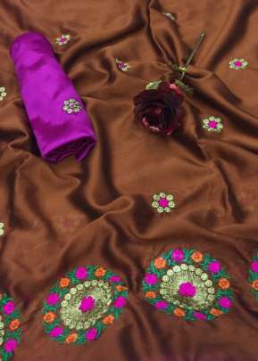 Attractive Daily wear Rangoli Silk Saree In Brown 