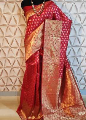 Attractive Designer Banarasi Silk Saree In Red