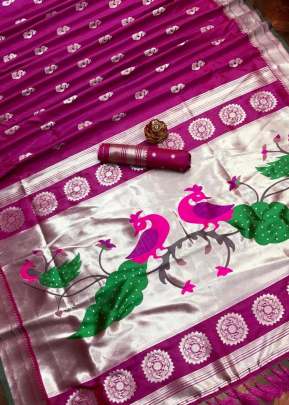 Attractive Designer Pure Silk Saree In Pink