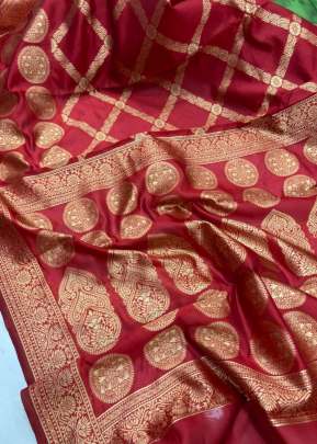 Attractive Fancy Partywear Kanchipuram silk Saree In Maroon  designer sarees