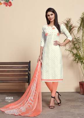  Attractive Jacquard Dress Material in off white Dress Material