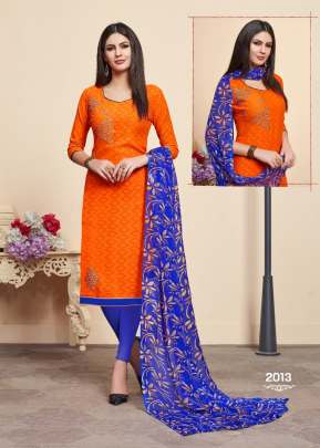  Attractive Jacquard Dress Material in Orange Dress Material