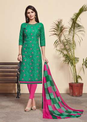  Attractive Jacquard Dress Material in Rama