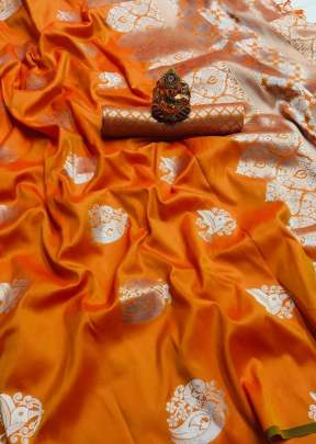 Attractive Party Wear Lichi Silk Saree in Turmeric Yellow