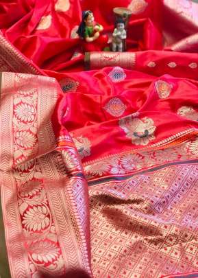 Attractive Soft Silk Saree In Different Minakari In Peach designer sarees