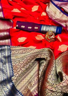 Attractive Soft Silk Saree With Weaving Work in Red