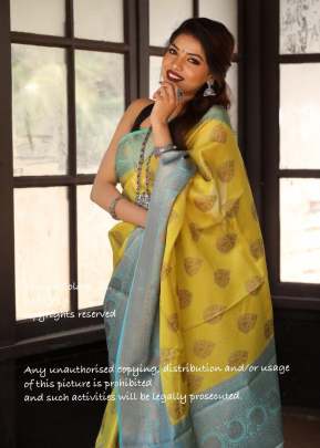 Attrective Designer Partywear Saree In Lemon Yelllow designer sarees