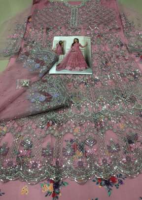 Baby Pink Color Sequence Embroidery Work Pakistani Suit  designer suits