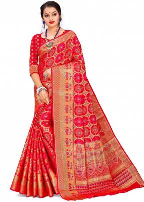 Beautiful Cotton Silk Saree In Peach