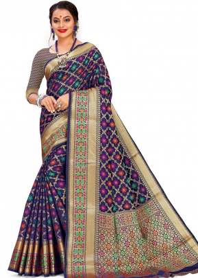 Beautiful Cotton Silk Saree In Purple COTTON SILK SAREE