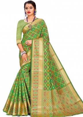 Beautiful Cotton Silk Saree In Light Green