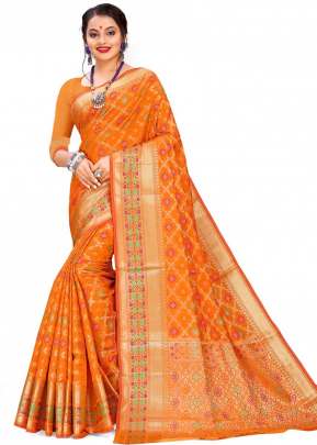 Beautiful Cotton Silk Saree In Dark Yellow COTTON SILK SAREE