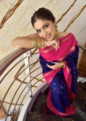 Bhumi Pednekar Saree In Blue Kanjivaram Kanchipuram Silk Saree