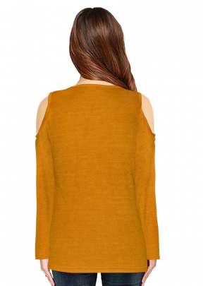 Classic Look Yellow Top With Crop Sleeve top