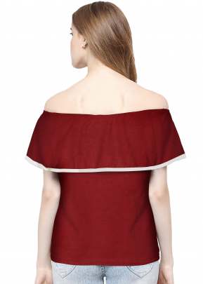 Classic Red Top With Off Solder Sleeves top