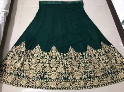 Designer Green Color Faux Georgette Codding Embroidery work Suit designer suits