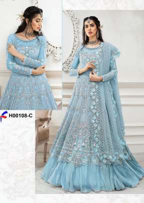 Designer Havy Embroidery Beautiful Pakistani Suit In Light Blue Pakistani Suits