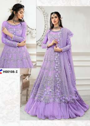 Designer Havy Embroidery Beautiful Pakistani Suit In Lavender Pakistani Suits