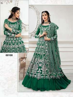 Designer Havy Embroidery Beautiful Pakistani Suit In Dark Green Pakistani Suits